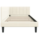 vidaXL Sarokágy keret fejtámlával Krém 100 cm x 200 cm Bársony