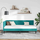 vidaXL Sarokágy keret fejtámlával Türkiz 100 cm x 200 cm Bársony