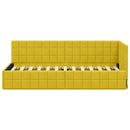 vidaXL Sarokágy keret fejtámlával Sárga 80 cm x 200 cm Bársony