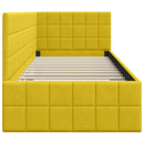 vidaXL Sarokágy keret fejtámlával Sárga 80 cm x 200 cm Bársony