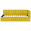 vidaXL Sarokágy keret fejtámlával Sárga 90 cm x 200 cm Bársony