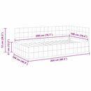 vidaXL Sarokágy keret fejtámlával Kék 100 cm x 200 cm Bársony