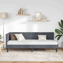 vidaXL Sarokágy keret fejtámlával Sötétszürke 80 cm x 200 cm szövet