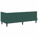 vidaXL Sarokágy keret fejtámlával Sötétzöld 80 cm x 200 cm Bársony