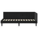 vidaXL Sarokágy keret fejtámlával Fekete 80 cm x 200 cm Bársony