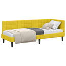 vidaXL Sarokágy keret fejtámlával Sárga 80 cm x 200 cm Bársony
