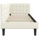 vidaXL Sarokágy keret fejtámlával Krém 80 cm x 200 cm Bársony