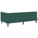 vidaXL Sarokágy keret fejtámlával Sötétzöld 90 cm x 190 cm Bársony