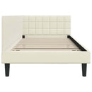 vidaXL Sarokágy keret fejtámlával Krém 90 cm x 190 cm Bársony
