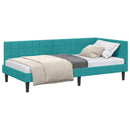 vidaXL Sarokágy keret fejtámlával Türkiz 90 cm x 190 cm Bársony