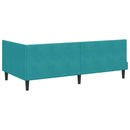vidaXL Sarokágy keret fejtámlával Türkiz 90 cm x 190 cm Bársony