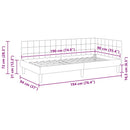 vidaXL Sarokágy keret fejtámlával Türkiz 90 cm x 190 cm szövet