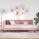 vidaXL Sarokágy keret Rózsaszín 90 x 200 cm Bársony