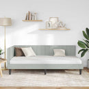 vidaXL Sarokágy keret Világosszürke 100 cm x 200 cm Bársony