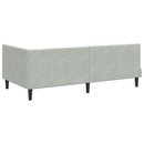 vidaXL Sarokágy keret Világosszürke 100 cm x 200 cm Bársony