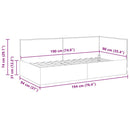 vidaXL Sarokágy keret fejtámlával Krém 100 cm x 200 cm szövet