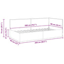 vidaXL Sarokágy keret fejtámlával Sötétzöld 100 cm x 200 cm szövet
