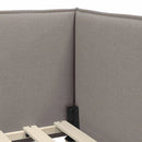 vidaXL Sarokágy keret fejtámlával Tópszínű 100 cm x 200 cm szövet