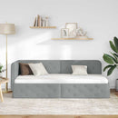 vidaXL Sarokágy keret Világosszürke 80 x 200 cm szövet