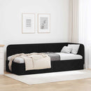 vidaXL Sarokágy keret Fekete 80 x 200 cm szövet