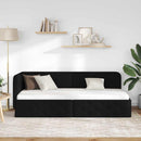 vidaXL Sarokágy keret Fekete 80 x 200 cm szövet