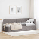 vidaXL Sarokágy keret Tópszínű 80 x 200 cm szövet