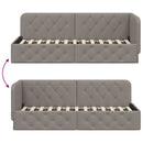 vidaXL Sarokágy keret Tópszínű 80 x 200 cm szövet