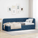 vidaXL Sarokágy keret Kék 80 x 200 cm szövet