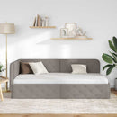 vidaXL Sarokágy keret Tópszínű 90 x 190 cm szövet