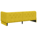 vidaXL Sarokágy keret Sárga 80 x 200 cm Bársony