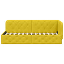 vidaXL Sarokágy keret Sárga 80 x 200 cm Bársony