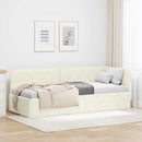 vidaXL Sarokágy keret Krém 80 x 200 cm Bársony