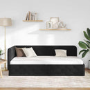 vidaXL Sarokágy keret Fekete 90 x 190 cm Bársony