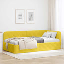vidaXL Sarokágy keret Sárga 90 x 200 cm Bársony
