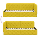 vidaXL Sarokágy keret Sárga 90 x 200 cm Bársony