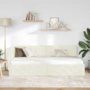 vidaXL Sarokágy keret Krém 100 x 200 cm Bársony