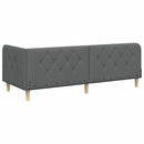 vidaXL Sarokágy keret Sötétszürke 80 x 200 cm szövet