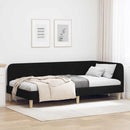 vidaXL Sarokágy keret Fekete 90 x 190 cm szövet