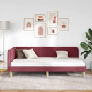 vidaXL Sarokágy keret Bordó 90 x 190 cm szövet