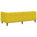 vidaXL Sarokágy keret Sárga 80 x 200 cm Bársony