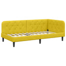 vidaXL Sarokágy keret Sárga 90 x 200 cm Bársony