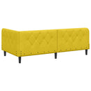 vidaXL Sarokágy keret Sárga 90 x 200 cm Bársony