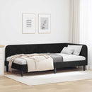 vidaXL Sarokágy keret Fekete 100 x 200 cm Bársony