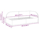 vidaXL Sarokágy keret fejtámlával Világosszürke 80 cm x 200 cm Bársony