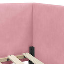 vidaXL Sarokágy keret fejtámlával Rózsaszín 80 cm x 200 cm Bársony