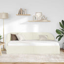 vidaXL Sarokágy keret Krém 80 x 200 cm Bársony