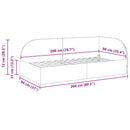 vidaXL Sarokágy keret fejtámlával Fekete 90 cm x 200 cm Bársony