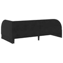 vidaXL Sarokágy keret fejtámlával Fekete 100 cm x 200 cm Bársony