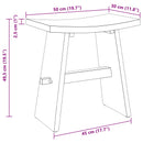 vidaXL Fürdőszobai szék Barna 50 x 29,5 x 50,5 cm Tömör Teakfa