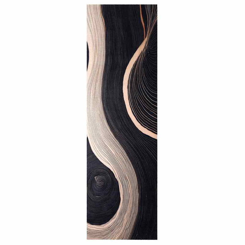 vidaXL Konyhai szőnyeg Fekete 150 x 45 cm Bársony